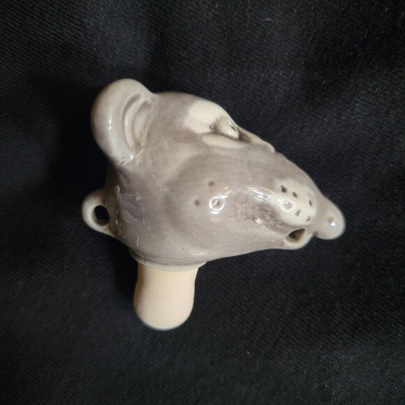 Vtg Empty Porcelain Mouse/ Rat & Cheese Statuette Decanter From Minsk Belarus - Picture 11 of 11